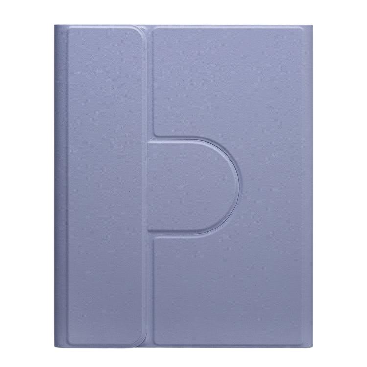 For iPad Air 2022 / iPad Pro 11 2021 Round Button 360 Degree Rotatable Bluetooth Keyboard Leather Case with Touchpad(Lavender Purple) - Universal by PMC TechLife | Online Shopping South Africa | PMC TechLife