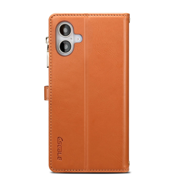 For iPhone 16 Plus ESEBLE Star Series Lanyard Zipper Wallet RFID Leather Case(Brown) - iPhone 16 Plus Cases by ESEBLE | Online Shopping South Africa | PMC TechLife | Buy Now Pay Later Mobicred