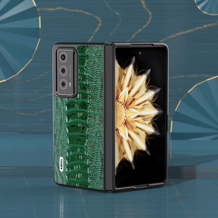 For Honor Magic V2 ABEEL Genuine Leather Weilai Series Phone Case(Green) - free shipping - PMC TechLife - Order now!