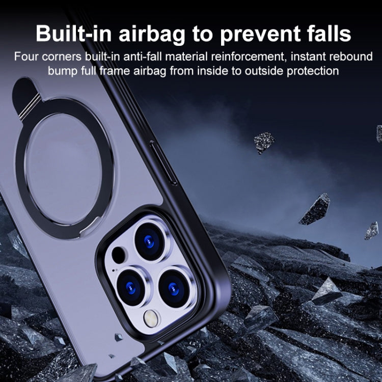 For iPhone 14 Multifunctional MagSafe Holder Phone Case(Pink) - iPhone 14 Cases by PMC TechLife | Online Shopping South Africa | PMC TechLife | Buy Now Pay Later Mobicred