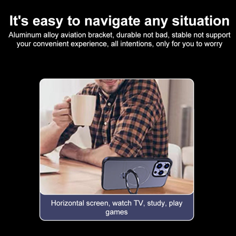 For iPhone 14 Multifunctional MagSafe Holder Phone Case(Pink) - iPhone 14 Cases by PMC TechLife | Online Shopping South Africa | PMC TechLife | Buy Now Pay Later Mobicred