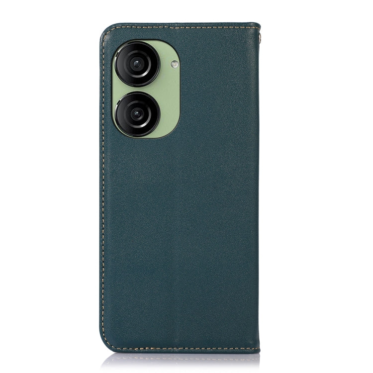 For Asus ZenFone 10 / ZenFone 9 KHAZNEH Nappa Top Layer Cowhide Leather Phone Case(Green) - ASUS Cases by PMC TechLife | Online Shopping South Africa | PMC TechLife