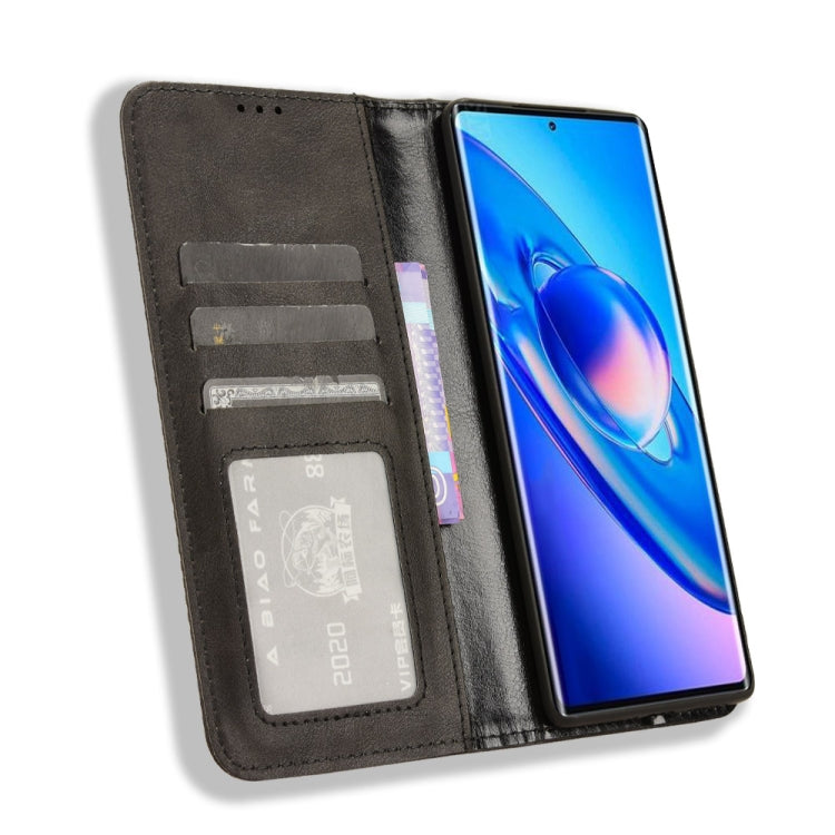 For Blackview A200 Pro Magnetic Buckle Retro Texture Leather Phone Case(Black) - free shipping - PMC TechLife - Order now!