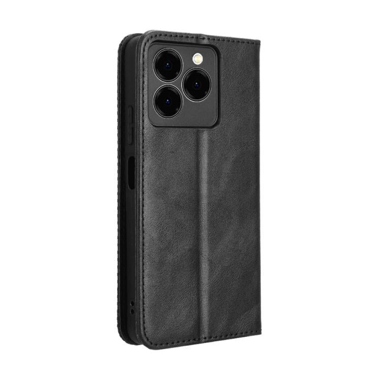For Ulefone Note 20 Pro Magnetic Buckle Retro Texture Leather Phone Case(Black) - Ulefone Cases by PMC TechLife | Online Shopping South Africa | PMC TechLife | Buy Now Pay Later Mobicred