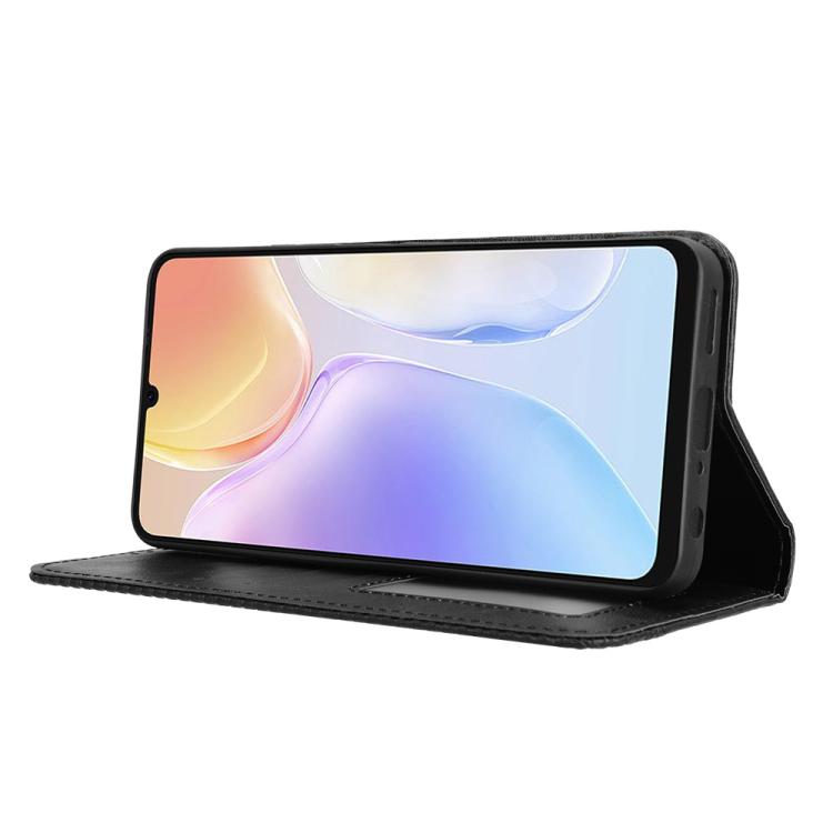 For Ulefone Note 20 Pro Magnetic Buckle Retro Texture Leather Phone Case(Black) - Ulefone Cases by PMC TechLife | Online Shopping South Africa | PMC TechLife | Buy Now Pay Later Mobicred