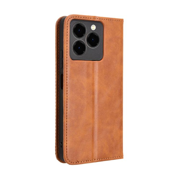 For Ulefone Note 20 Pro Magnetic Buckle Retro Texture Leather Phone Case(Brown) - Ulefone Cases by PMC TechLife | Online Shopping South Africa | PMC TechLife | Buy Now Pay Later Mobicred
