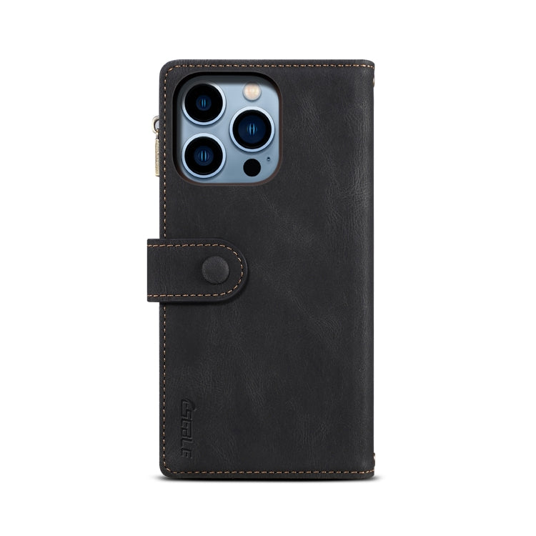 For iPhone 15 Pro ESEBLE Retro Frosted RFID Flip Leather Phone Case(Black) - free shipping - PMC Jewellery - Order now!