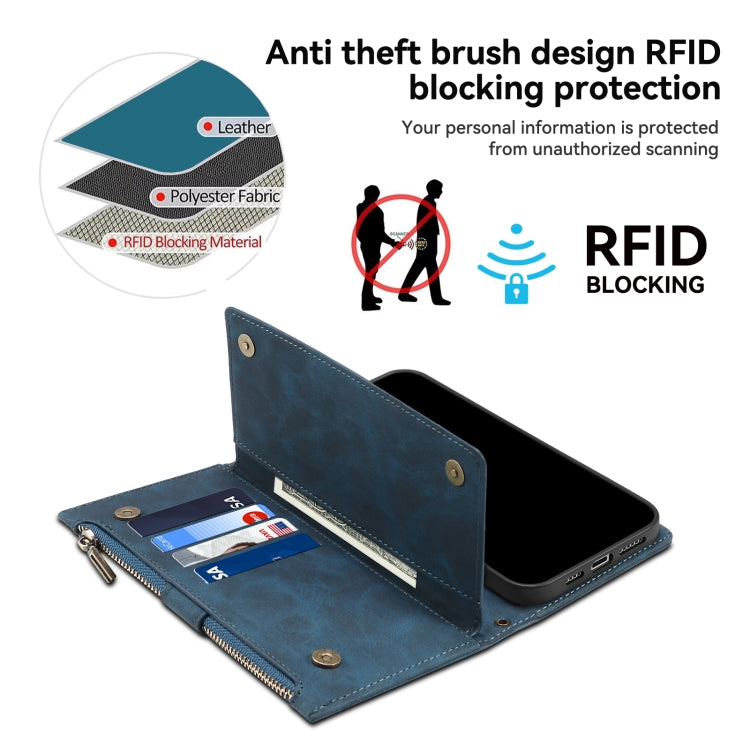 For iPhone 16 Pro Max ESEBLE Retro Frosted RFID Flip Leather Phone Case(Dark Green) - free shipping - PMC TechLife - Order now!