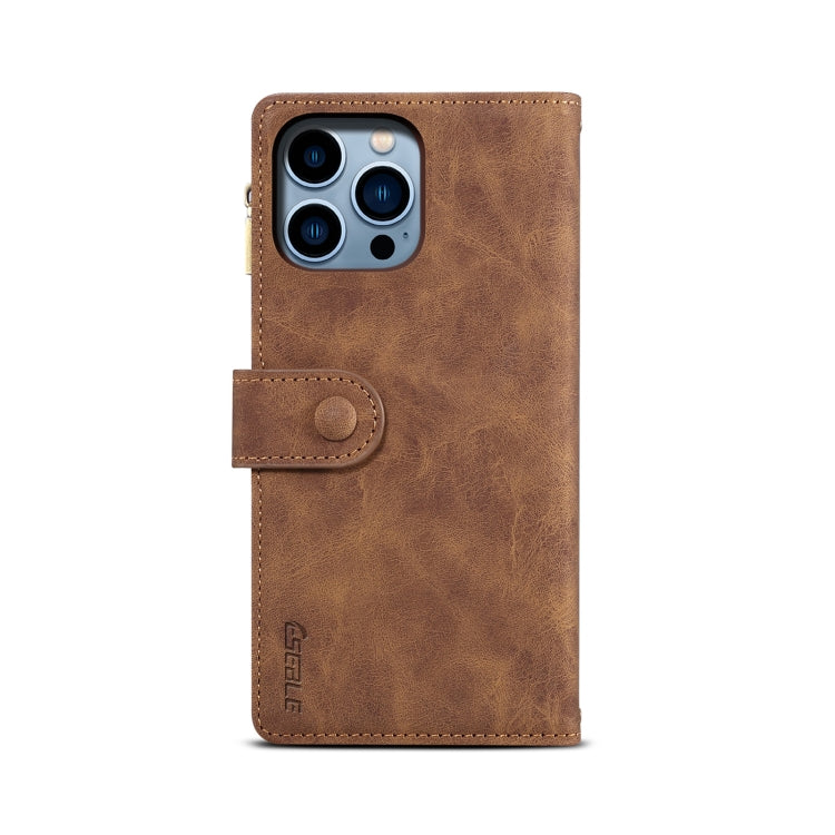 For iPhone 16 Pro ESEBLE Retro Frosted RFID Flip Leather Phone Case(Brown) - free shipping - PMC TechLife - Order now!