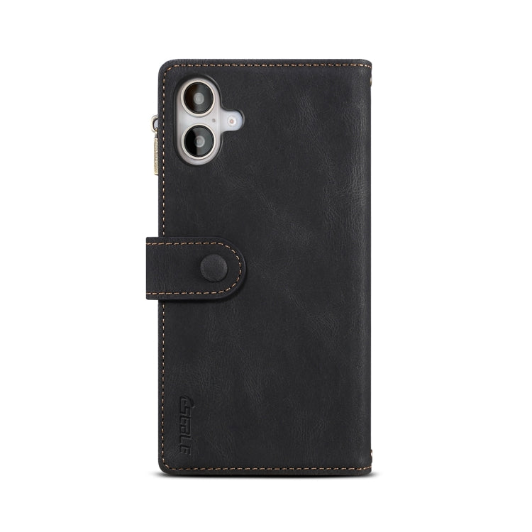 For iPhone 16 ESEBLE Retro Frosted RFID Flip Leather Phone Case(Black) - free shipping - PMC TechLife - Order now!