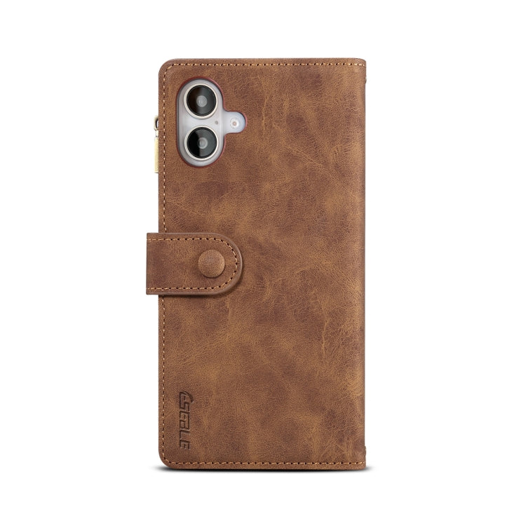 For iPhone 16 ESEBLE Retro Frosted RFID Flip Leather Phone Case(Brown) - iPhone 16 Cases by ESEBLE | Online Shopping South Africa | PMC TechLife | Buy Now Pay Later Mobicred