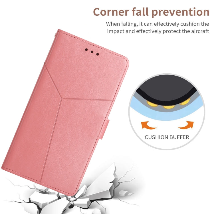 For Google Pixel 9 Y-shaped Pattern Flip Leather Phone Case(Pink) - Google Cases by PMC TechLife | Online Shopping South Africa | PMC TechLife | Buy Now Pay Later Mobicred