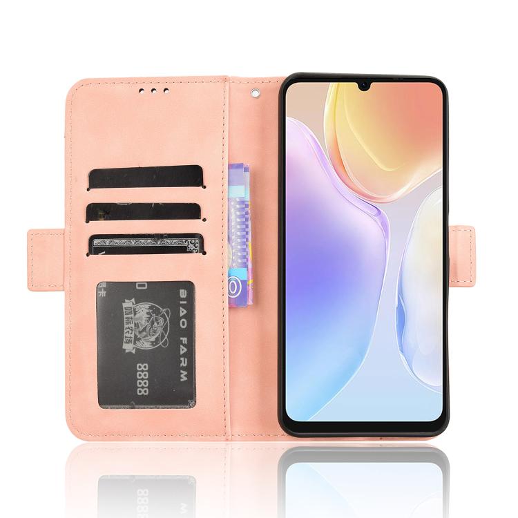For Ulefone Note 20 Pro Skin Feel Calf Texture Card Slots Leather Phone Case(Pink) - Ulefone Cases by PMC TechLife | Online Shopping South Africa | PMC TechLife | Buy Now Pay Later Mobicred