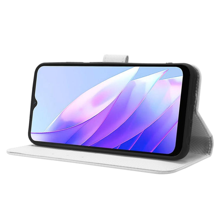 For Blackview A52 / A52 Pro Diamond Texture Leather Phone Case(White) - More Brand by PMC TechLife | Online Shopping South Africa | PMC TechLife