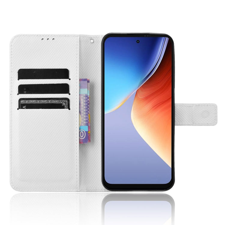For Blackview A96 Diamond Texture Leather Phone Case(White) - free shipping - PMC TechLife - Order now!
