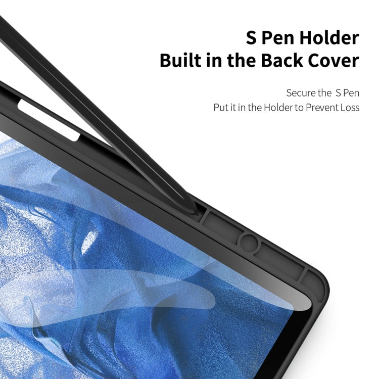 For Samsung Galaxy Tab S9 FE+ DUX DUCIS TOBY Series Antiskid Leather Tablet Case with Sleep / Wake-up Function(Black) - free shipping - PMC Jewellery - Order now!