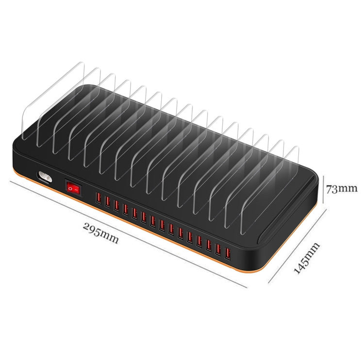 WLX-815P 180W 15 Ports USB Fast Charging Dock Smart Charger with Holder, US Plug - free shipping - PMC Jewellery - Order now!
