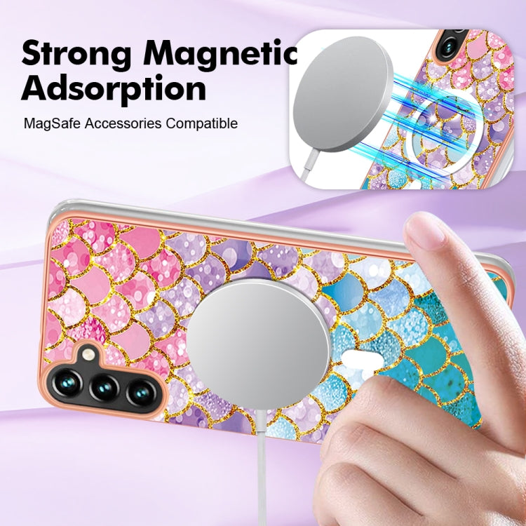 For Samsung Galaxy A54 5G Marble Pattern Dual-side IMD Magsafe TPU Phone Case(Colorful Scales) - Galaxy Phone Cases by PMC TechLife | Online Shopping South Africa | PMC TechLife