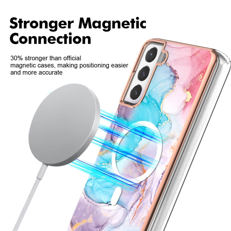 For Samsung Galaxy S21 FE 5G Marble Pattern Dual-side IMD Magsafe TPU Phone Case(Blue Marble) - free shipping - PMC TechLife - Order now!