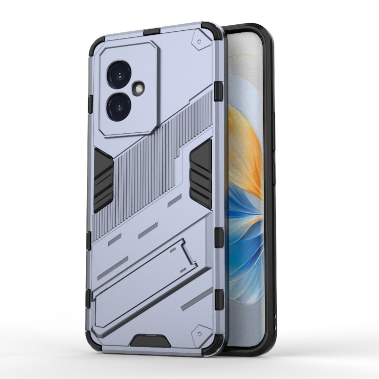 For Honor 100 5G Punk Armor 2 in 1 PC + TPU Phone Case with Holder(Grey) - Honor Cases by PMC TechLife | Online Shopping South Africa | PMC TechLife | Buy Now Pay Later Mobicred