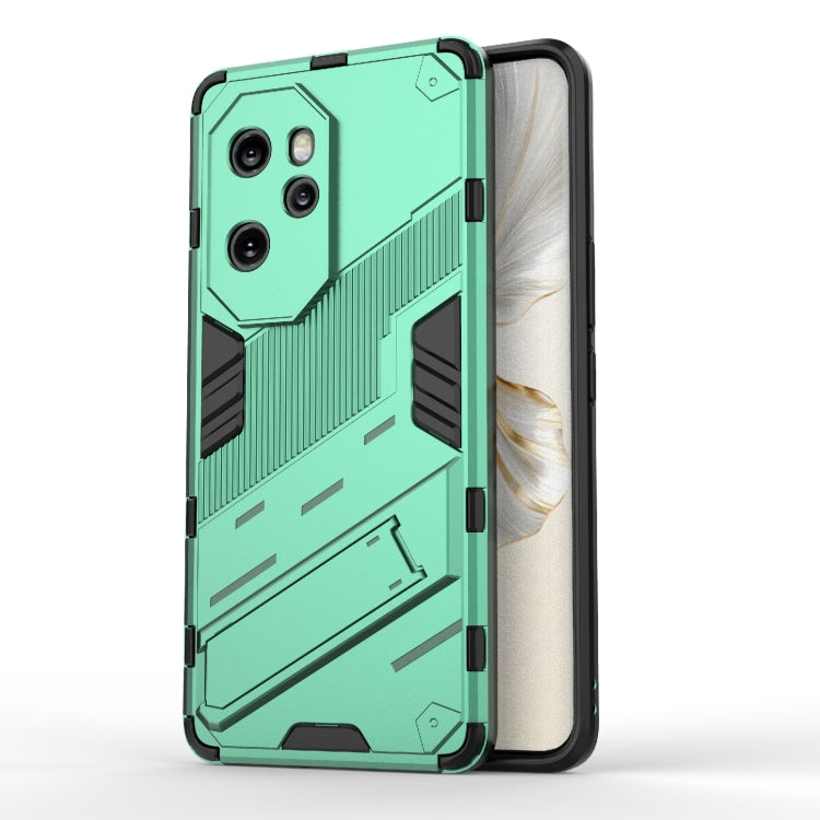 For Honor 100 Pro 5G Punk Armor 2 in 1 PC + TPU Phone Case with Holder(Green) - Honor Cases by PMC TechLife | Online Shopping South Africa | PMC TechLife | Buy Now Pay Later Mobicred