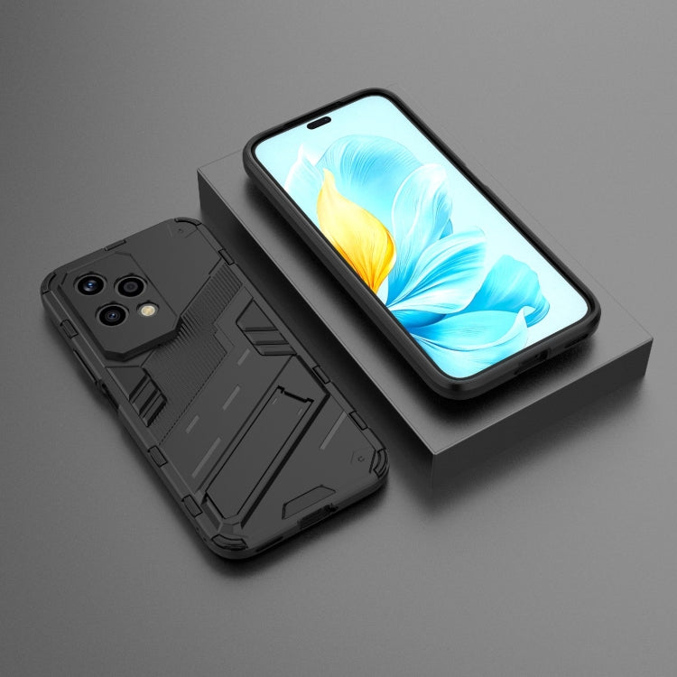 For Honor 200 Lite Global Punk Armor 2 in 1 PC + TPU Phone Case with Holder(Black) - free shipping - PMC TechLife - Order now!