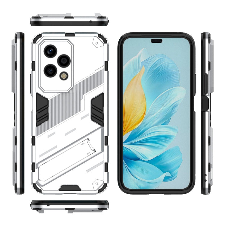 For Honor 200 Lite Global Punk Armor 2 in 1 PC + TPU Phone Case with Holder(White) - Honor Cases by PMC TechLife | Online Shopping South Africa | PMC TechLife | Buy Now Pay Later Mobicred