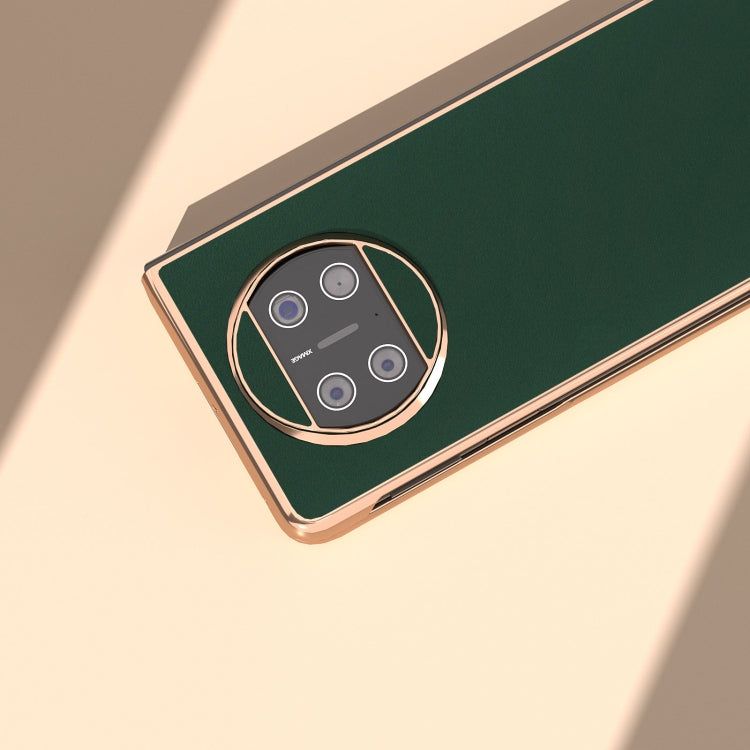 For Huawei Mate X3 Genuine Leather Silk Series Nano Plating Phone Case(Dark Green) - Huawei Cases by PMC TechLife | Online Shopping South Africa | PMC TechLife | Buy Now Pay Later Mobicred