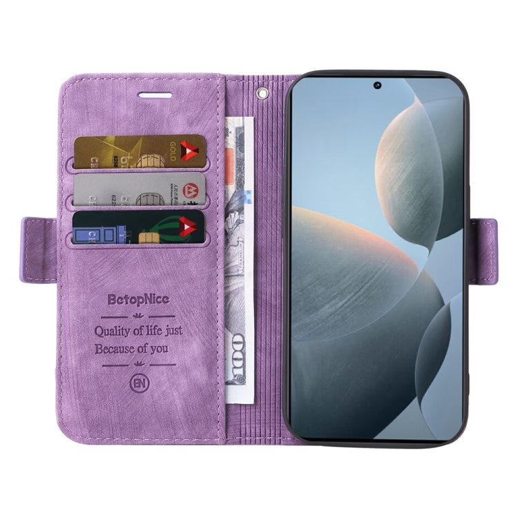 For Xiaomi Redmi K70 / K70 Pro 5G BETOPNICE Dual-side Buckle Leather Phone Case(Purple) - Xiaomi Cases by BETOPNICE | Online Shopping South Africa | PMC Jewellery | Buy Now Pay Later Mobicred