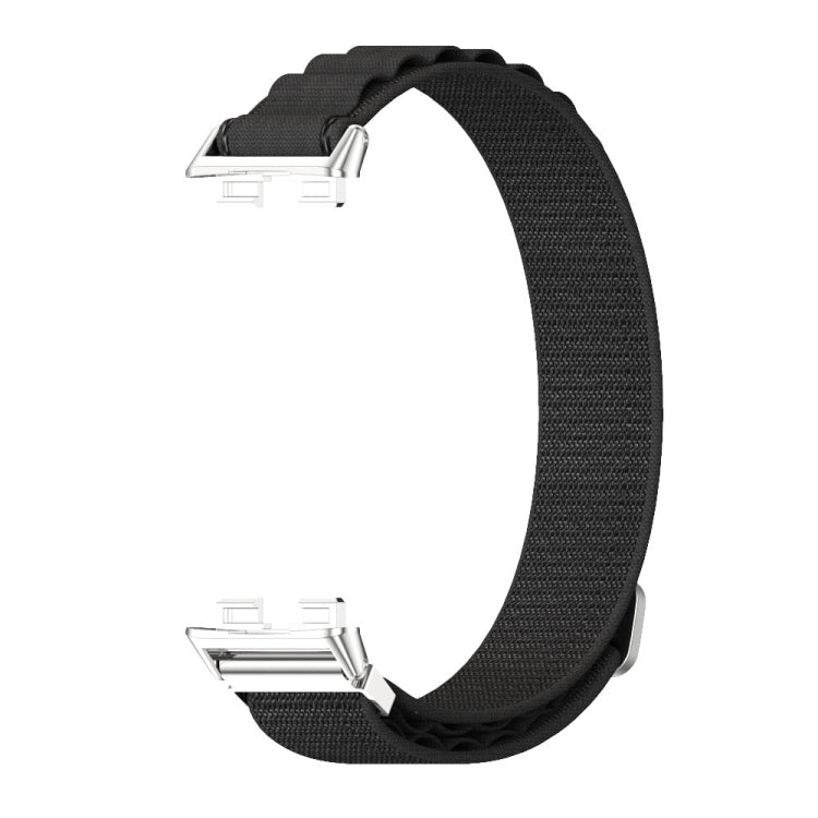 For Huawei Band 8 / 9 / 10 Mijobs Nylon Breathable Watch Band(Black+Silver) - free shipping - PMc TechLife - Order now!