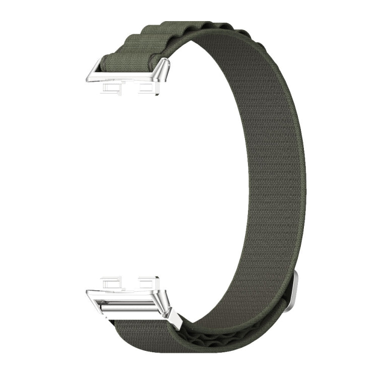 For Huawei Band 8 / 9 / 10 Mijobs Nylon Breathable Watch Band(Green+Silver) - free shipping - PMc TechLife - Order now!
