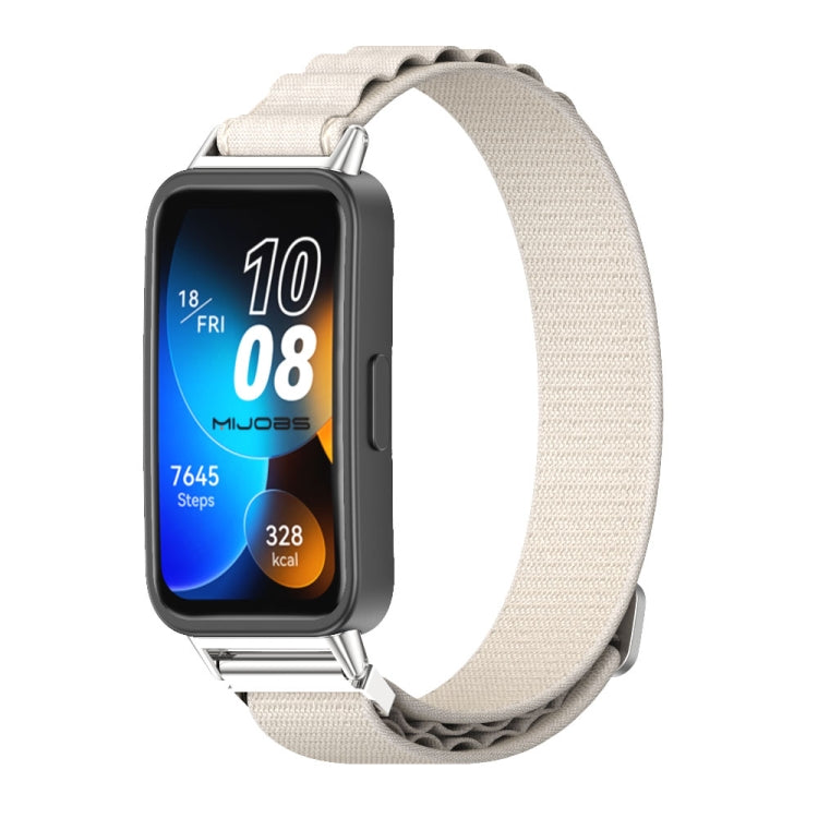 For Huawei Band 8 / 9 / 10 Mijobs Nylon Breathable Watch Band(Grey+Silver) - free shipping - PMc TechLife - Order now!