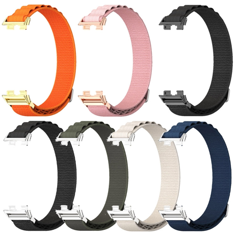 For Huawei Band 8 / 9 / 10 Mijobs Nylon Breathable Watch Band(Black+Silver) - free shipping - PMc TechLife - Order now!