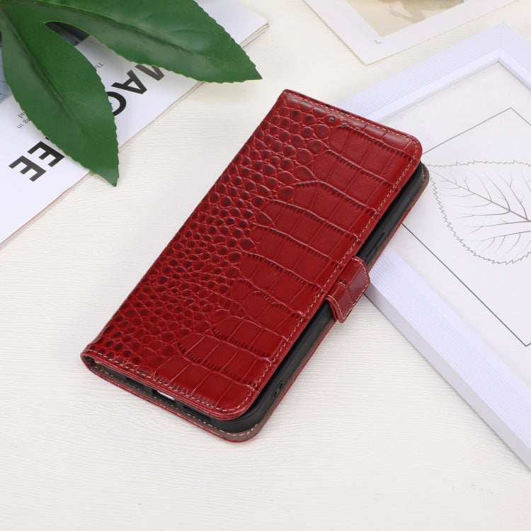 For Honor X9c 5G Global Crocodile Top Layer Cowhide Leather Phone Case(Red) - Honor Cases by PMC TechLife | Online Shopping South Africa | PMC TechLife | Buy Now Pay Later Mobicred