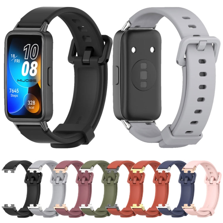 For Huawei Band 8 / 9 / 10 Mijobs Silicone Breathable Watch Band(Orange+Black) - free shipping - PMc TechLife - Order now!