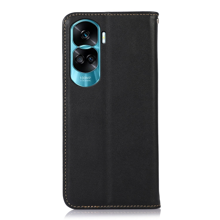 For Honor 90 Lite 5G / X50i KHAZNEH Nappa Top Layer Cowhide Leather Phone Case(Black) - Honor Cases by PMC TechLife | Online Shopping South Africa | PMC TechLife | Buy Now Pay Later Mobicred
