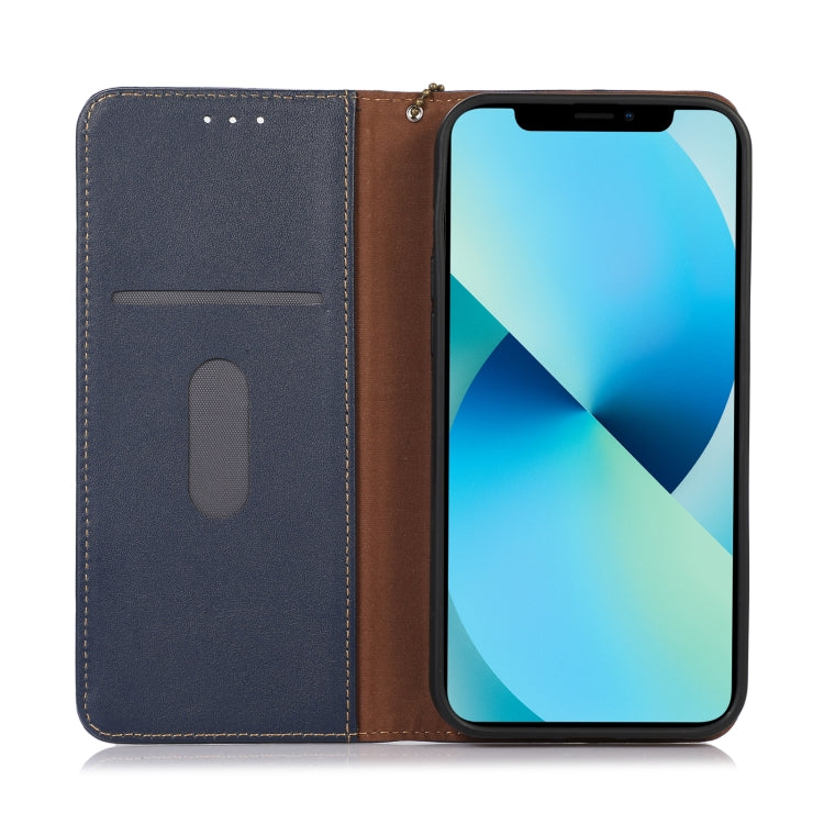 For Honor 90 Lite 5G / X50i KHAZNEH Nappa Top Layer Cowhide Leather Phone Case(Blue) - Honor Cases by PMC TechLife | Online Shopping South Africa | PMC TechLife | Buy Now Pay Later Mobicred
