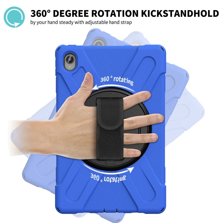 For Lenovo Tab P11 Silicone Hybrid PC Tablet Case with Grip & Shoulder Strap(Blue) - Lenovo by PMC Jewellery | Online Shopping South Africa | PMC Jewellery | Buy Now Pay Later Mobicred