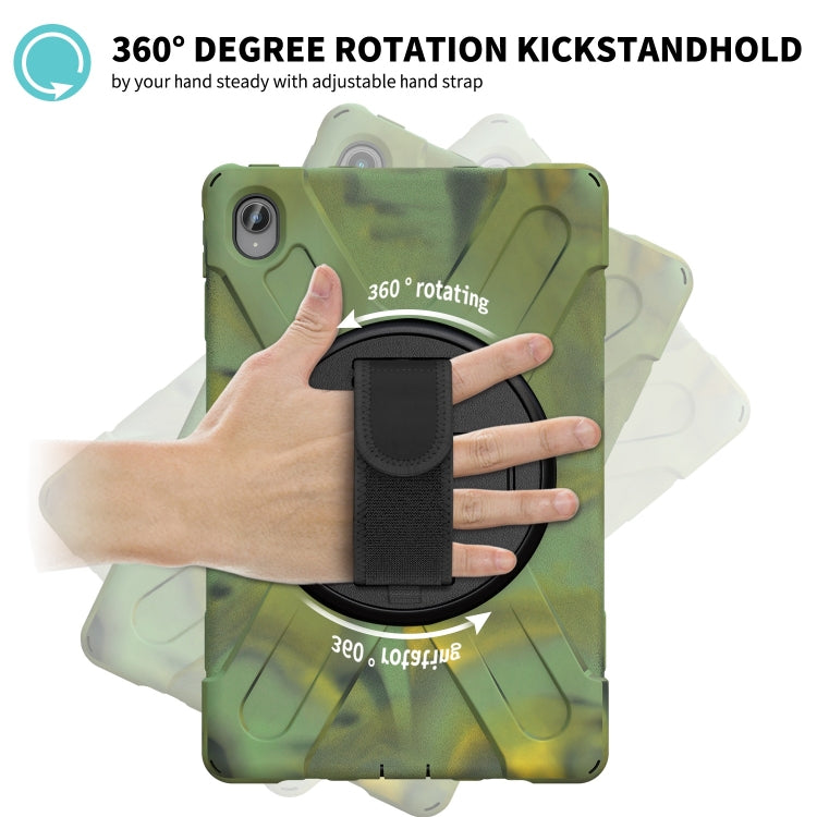 For Lenovo Tab P11 Silicone Hybrid PC Tablet Case with Grip & Shoulder Strap(Camouflage) - Lenovo by PMC Jewellery | Online Shopping South Africa | PMC Jewellery | Buy Now Pay Later Mobicred