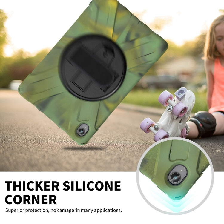 For Lenovo Tab P11 Silicone Hybrid PC Tablet Case with Grip & Shoulder Strap(Camouflage) - Lenovo by PMC Jewellery | Online Shopping South Africa | PMC Jewellery | Buy Now Pay Later Mobicred