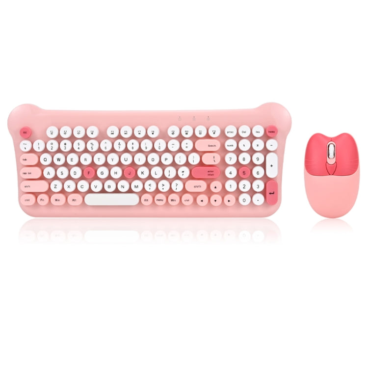 QW05 Mixed Color Portable 2.4G Wireless Keyboard Mouse Set(Pink) - Wireless Keyboard by PMC Jewellery | Online Shopping South Africa | PMC Jewellery | Buy Now Pay Later Mobicred