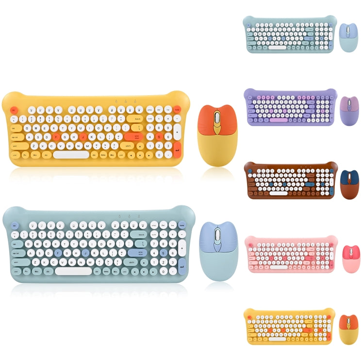 QW05 Mixed Color Portable 2.4G Wireless Keyboard Mouse Set(Pink) - Wireless Keyboard by PMC Jewellery | Online Shopping South Africa | PMC Jewellery | Buy Now Pay Later Mobicred