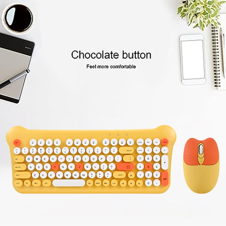 QW05 Mixed Color Portable 2.4G Wireless Keyboard Mouse Set(Pink) - Wireless Keyboard by PMC Jewellery | Online Shopping South Africa | PMC Jewellery | Buy Now Pay Later Mobicred