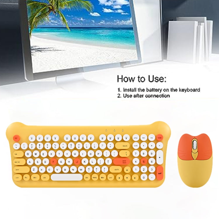 QW05 Mixed Color Portable 2.4G Wireless Keyboard Mouse Set(Pink) - Wireless Keyboard by PMC Jewellery | Online Shopping South Africa | PMC Jewellery | Buy Now Pay Later Mobicred