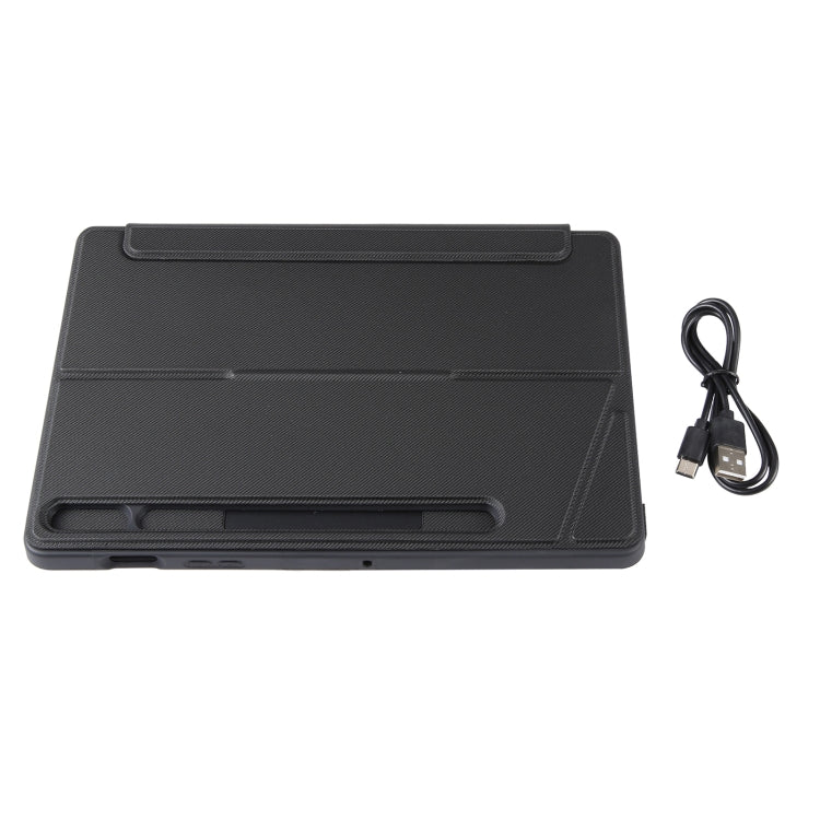 T870B-AS Pivot Backlight Lower Pen Slot Bluetooth Keyboard Leather Case For Samsung Galaxy Tab S7 T870/T875/S8 700/X706(Black) - Samsung Keyboard by PMC TechLife | Online Shopping South Africa | PMC TechLife | Buy Now Pay Later Mobicred
