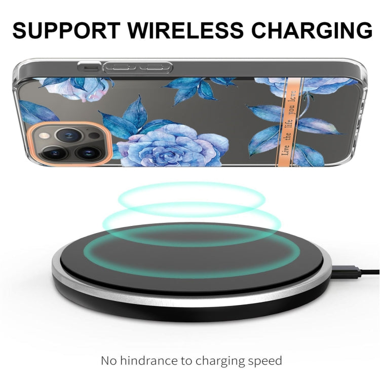 For iPhone 16 Pro Flowers and Plants Series IMD TPU Phone Case(Orchid Peony) - iPhone 16 Pro Cases by PMC TechLife | Online Shopping South Africa | PMC TechLife | Buy Now Pay Later Mobicred