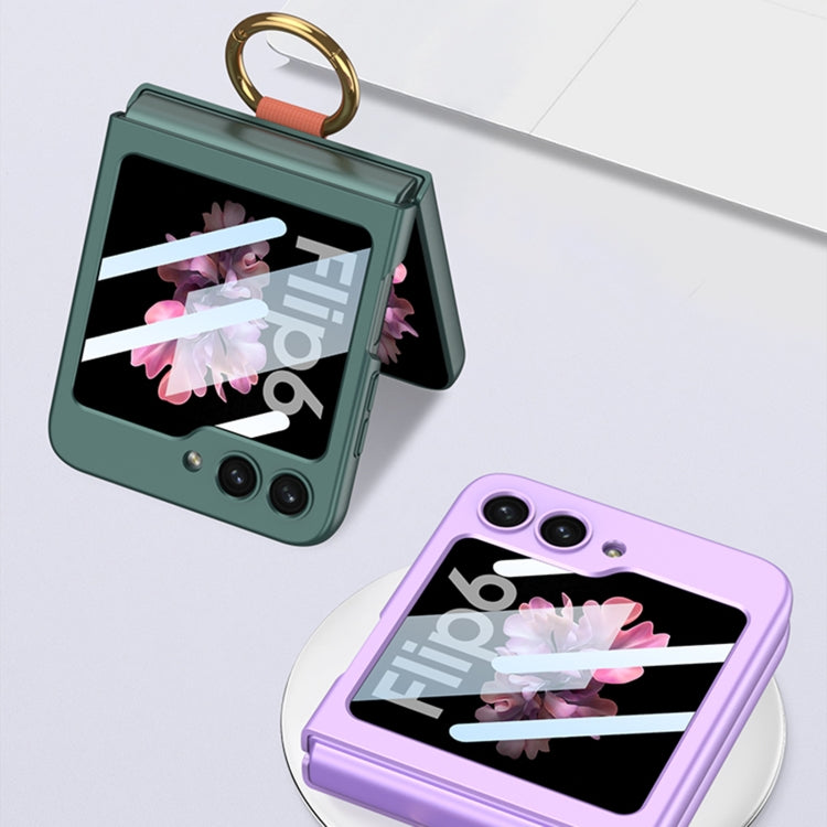For Samsung Galaxy Z Flip6 GKK Integrated Ultrathin Shockproof Phone Case with Ring Wrist Strap(Carbon Fiber) - free shipping - PMC Jewellery - Order now!