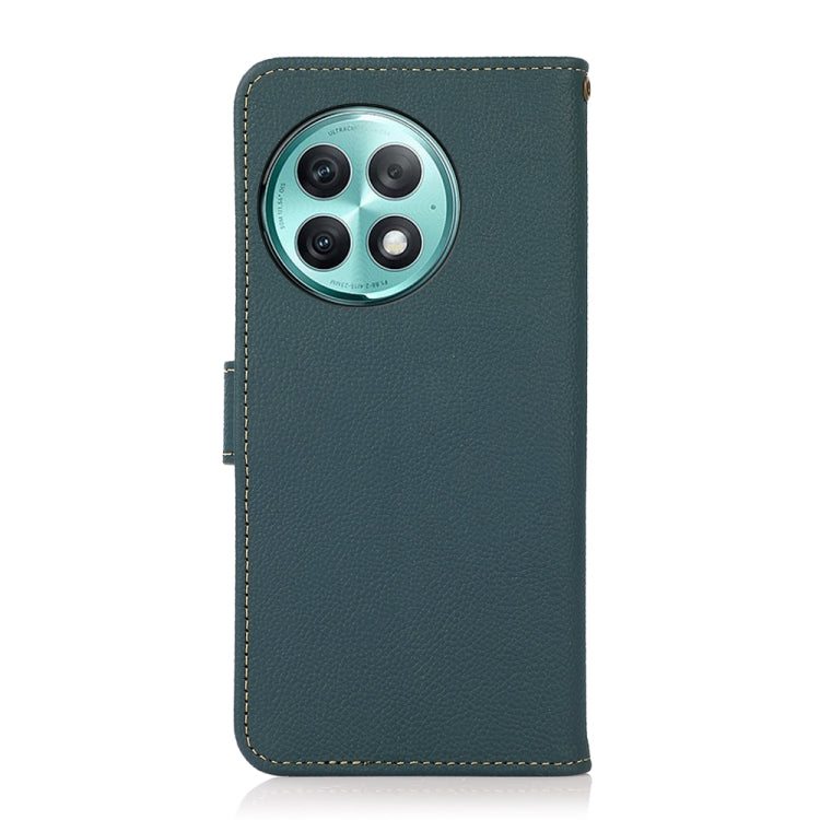 For OnePlus Ace 2 Pro KHAZNEH Custer Genuine Leather RFID Phone Case(Green) - OnePlus Cases by PMC TechLife | Online Shopping South Africa | PMC TechLife | Buy Now Pay Later Mobicred