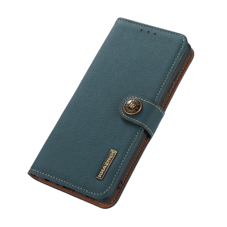 For Motorola Moto G75 5G KHAZNEH Custer Genuine Leather RFID Phone Case(Green) - free shipping - PMC TechLife - Order now!