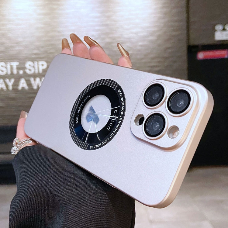 For iPhone 11 Pro Max Electroplating Oil Injection Magsafe Magnetic PC Phone Case(Silver) - iPhone 11 Pro Max Cases by PMC TechLife | Online Shopping South Africa | PMC TechLife